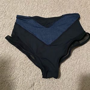 High waisted swim bottoms